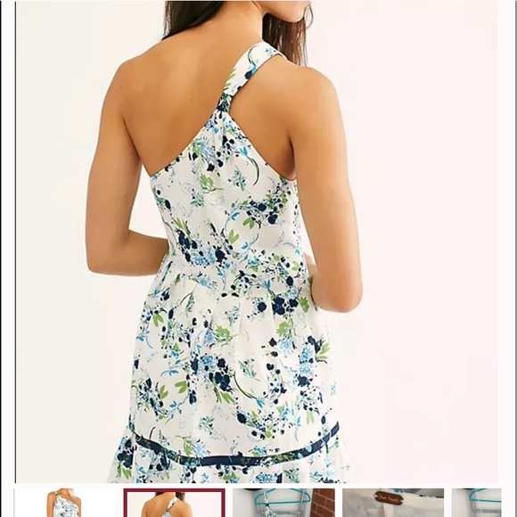 Free People floral fabulous one shoulder fun dress. So adorable and pretty! - Picture 2 of 12